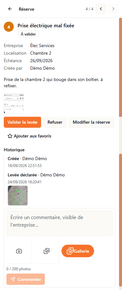 Réserve à valider