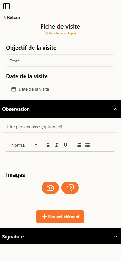 Example Fiche de visite