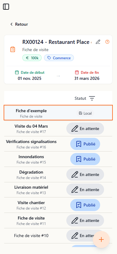Rapport en attente dans le modèle spécifique