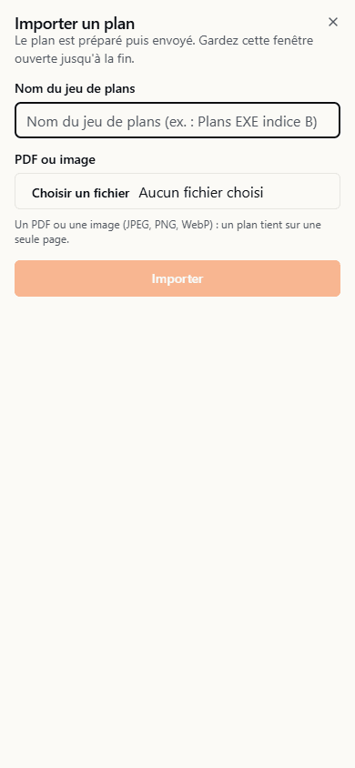 Importer un plan