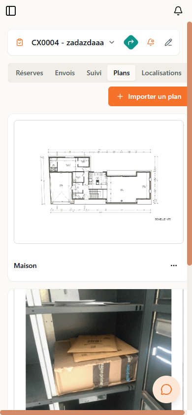 Onglet Plans