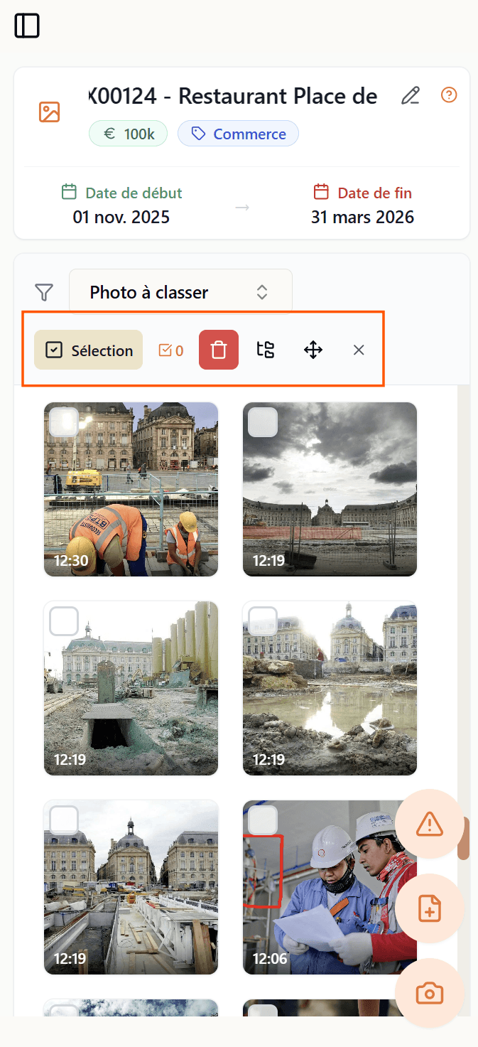 Sélectionner des images