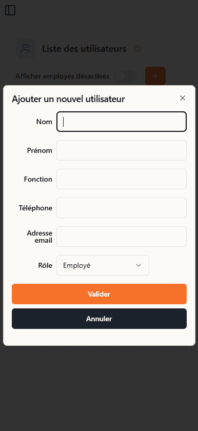 Étape 2 Ajouter utilisateurs